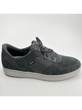Kizik Oslo Mens Size 15 Dark Gray White Athletic Suede Hands Free Shoes Sneakers